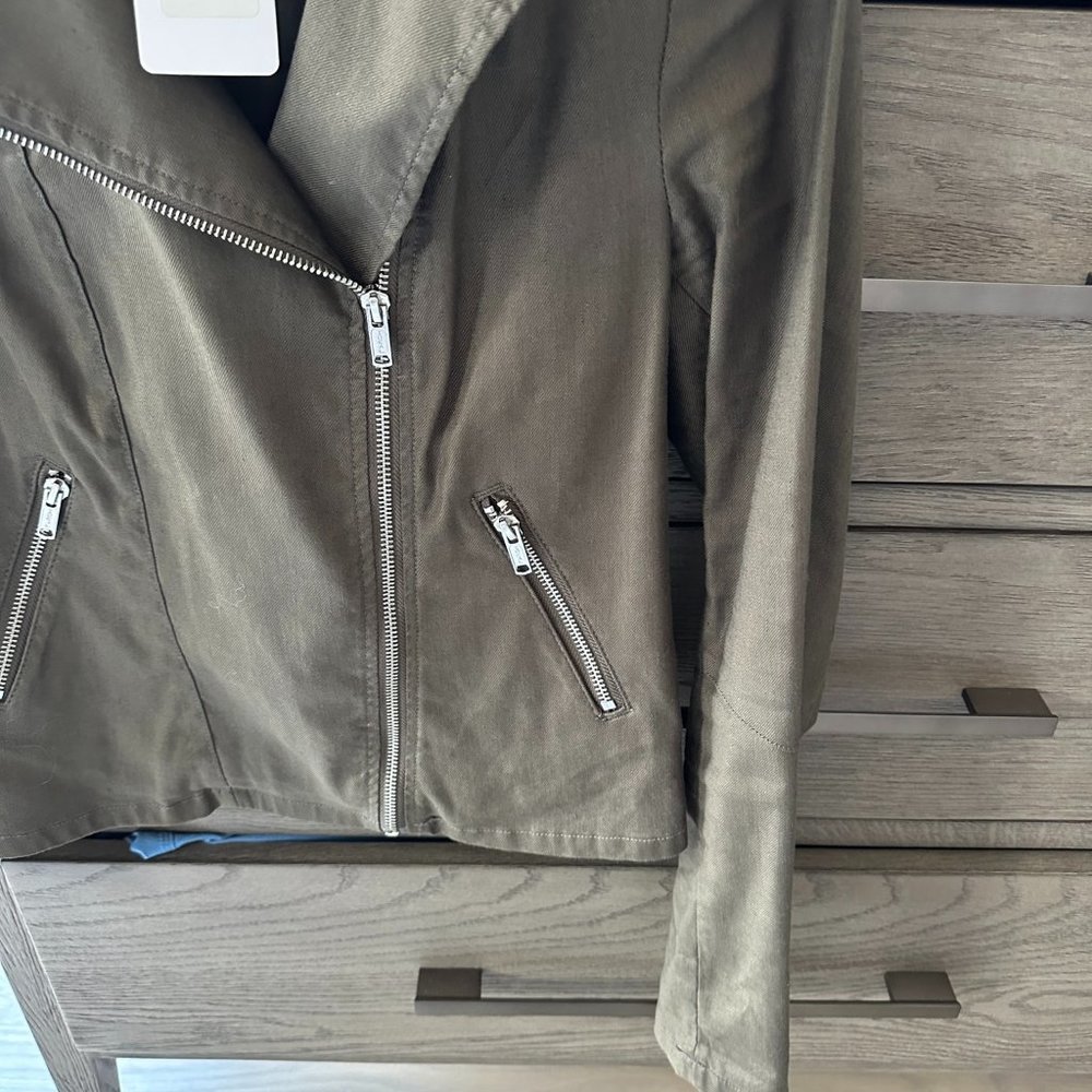 LEVEL 99 BROOKLYN MOTO JACKET OLIVE - Picture 5 of 8